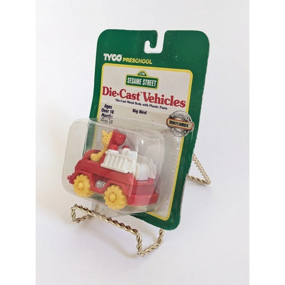 Vintage 1996 Tyco Sesame Street Big Bird Fire‎ Engine Die-Cast Vehicle MOC NIP